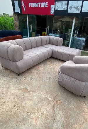 A Beautifully Crafted Gray Corner Unit Sofa
