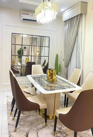 Classic Marble Dining Table With Chairs