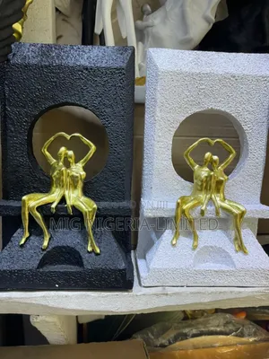 Girl Sitting Figurines Shelves Table Decor