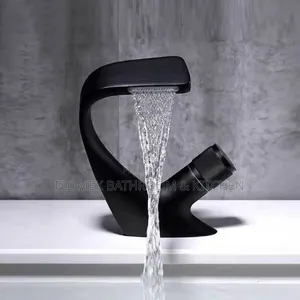 Matte Black Waterfall Basin Mixer Tap