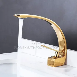 Premium Basin Mixer Tap – Modern Gold Bathroom Sink Faucet