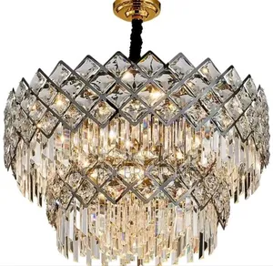 Stainless Steel Light Luxury Crystal Chandelier
