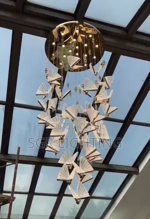 Nordic Retro Seagull Design Acrylic Led Chandelier