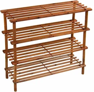 Prima 4 Tier Wooden Shoe Rack