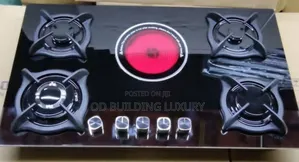 4 Burnet and Hot Plate, (90cm Hybrid Built-in Cooker Hob)