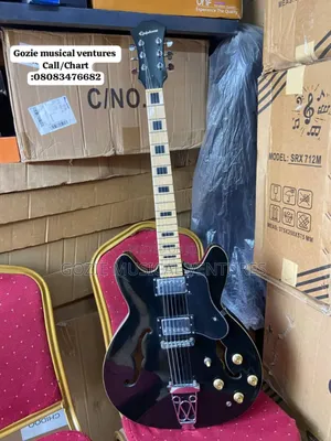 6 Strings Electric Lead Guitar Epiphone Black and Red Colour