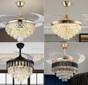 Luxury Crystal Ceiling Fan Chandelier