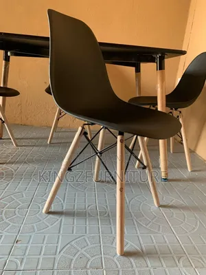 Modern Black Eames-Style Dining Chair