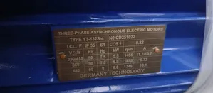 Y3-132s-4 5.5kw(7.5hp)3-Phase Industrial Electric Motor – 1455rpm Ip55