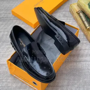 Louis Vuitton Luxury Patent Leather Men's Corporate Shoes