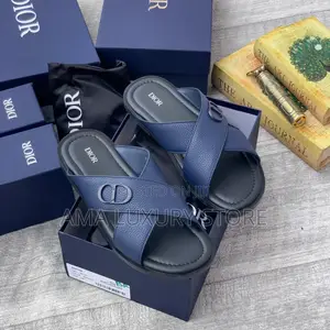 Dior Quality Leather Men's Slippers