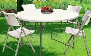 White Round Table for Events