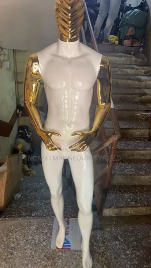 Spider Head White And Gold Male Mannequin