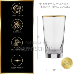 Ravenhead Roma Hiball Glasses 480ml- 2pcs