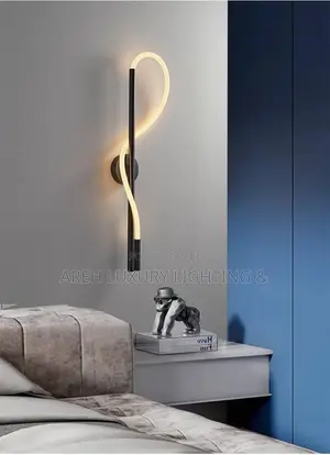 Minimalist Curve Lines Tube Wall Lamp Living Room Model Room Bedroom