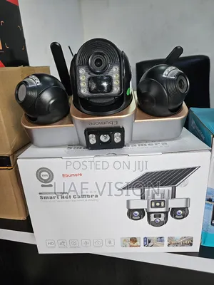 V380 All 3lens Rotateable Solar Camera Smart Ai Camera