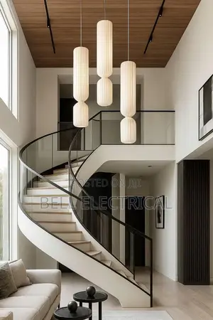 1000mm Nordic Cylinder Silk Led Pendant Lights