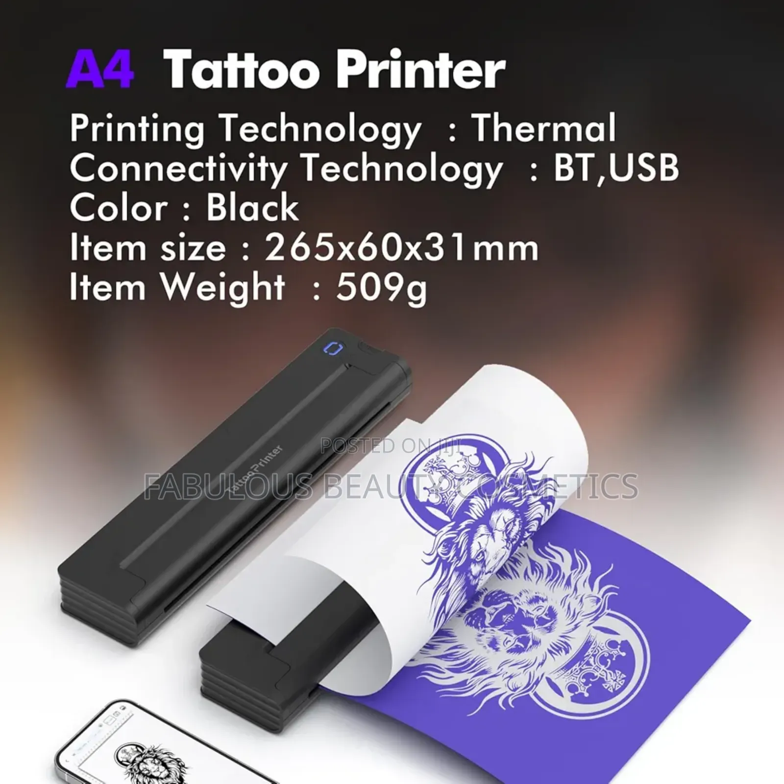 Bluetooth Tattoo Stencil Thermal Printer
