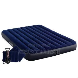 Intex Inflatable Queen Size Air Mattress With Two Small Pillow