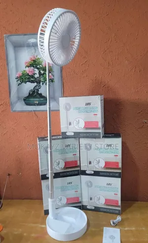 Retractable Speedy Blades Rechargeable Tabletop Fan - Telescop Fan
