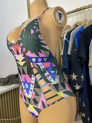 Patterned One-Piece Swimsuit