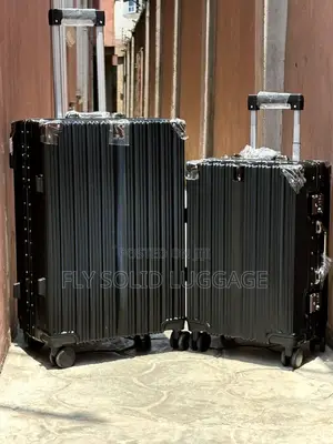 Luxury Solid Aluminum Luggage Set of 2 Traveling Box