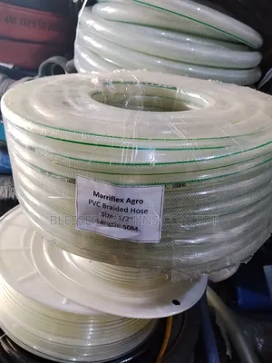 1/2" Non Toxic Food Braided Agro PVC Hose. Length:50 Meters