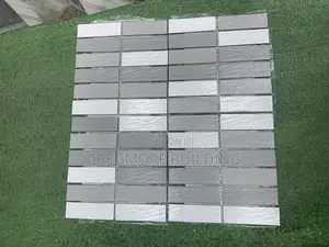 Grey White Mosaic Bricks