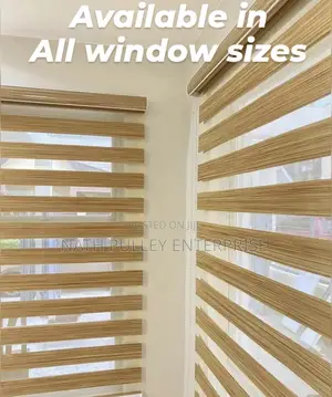 Light Wood Brown Day and Night Blinds