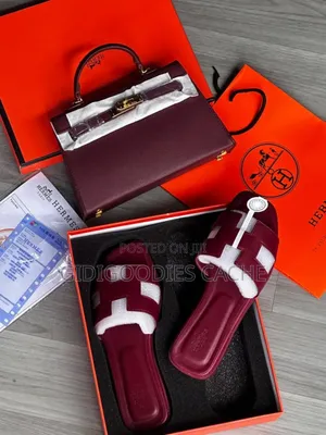 Hermes Combo Kelly Handbags and Flat Slippers in Colors Size 37-42