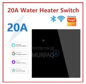 Tuya Wifi Water Heater Ac Smart Switch Alexa 20a 40a Black White