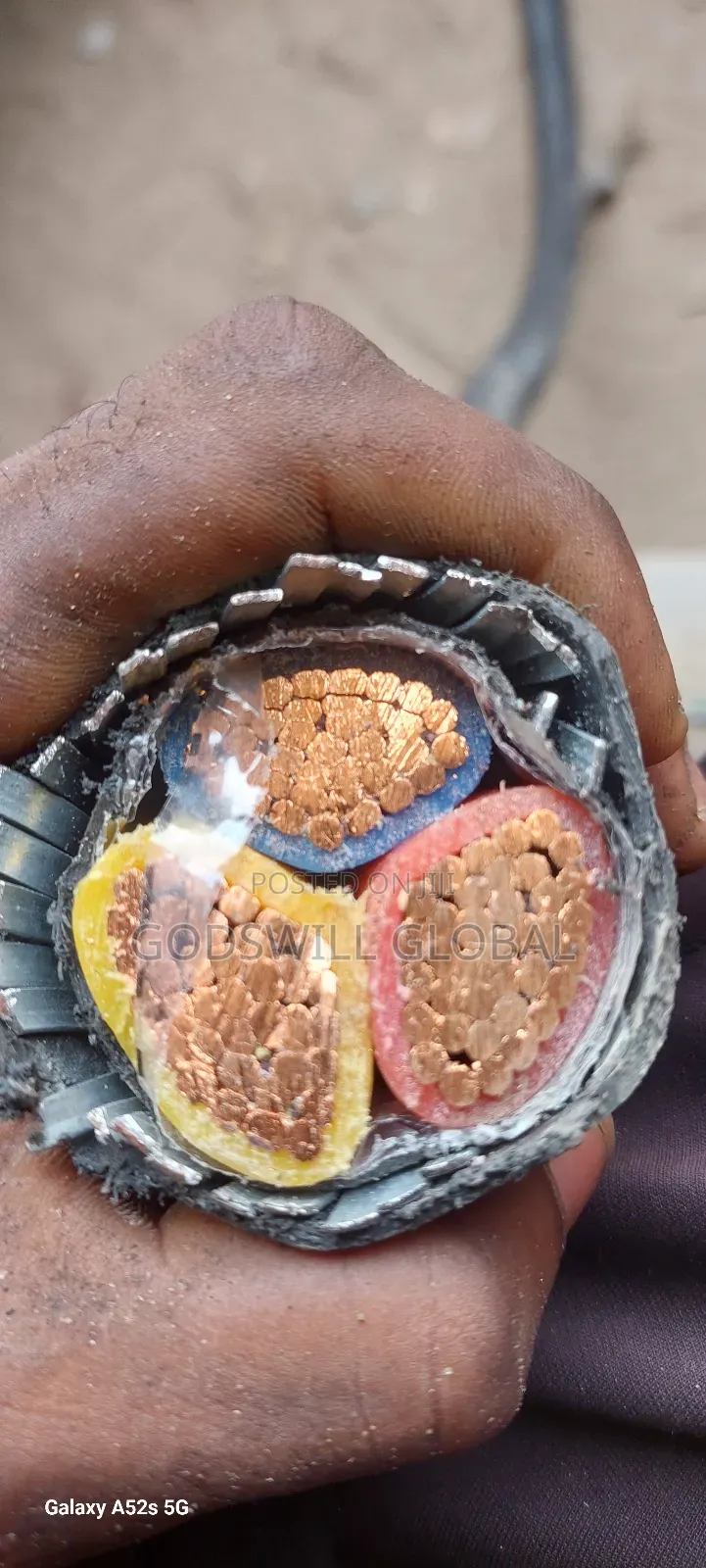 240mmx3core Amoured Cable