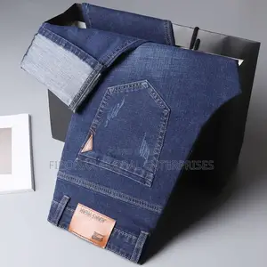 Non Fade Smart Stock Jeans for Men- Blue