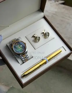 Rolex Wristwatch With Cufflinks Pen