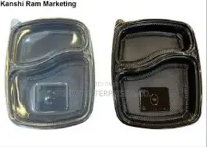 2in1 Divider Disposable Takeout Food Containers + Cover 50ps