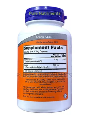 Now Gaba 500 Mg 90 Capsules