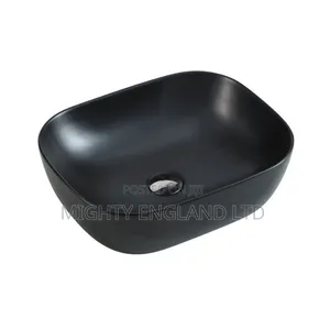 Chur Matt Black Rectangle Above Counter Washbasin