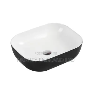 Black and White Rectangle Above Counter Basin
