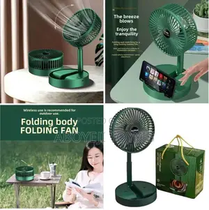 Portable Usb Rechargeable Folding Fan – Collapsible Telescopic Stand