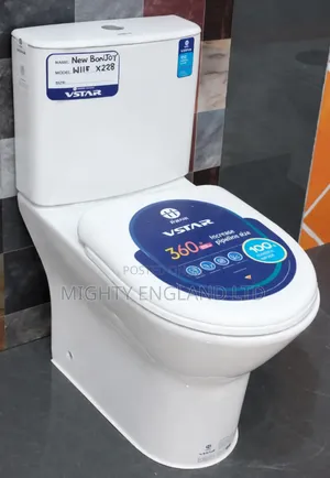Vstar Model X228 White Ceramic Floor-Standing Water Closet Set.