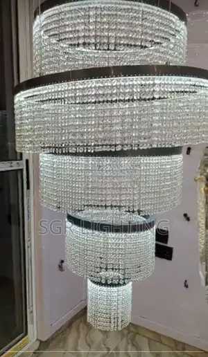 Large Crystal Chandelier for Staircase Lobby