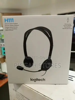 Original Logitech H111 Headset With Clear Chat Noise-Canceling Mic