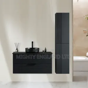 Wall-mounted Bathroom Vanity And Cabinet Set