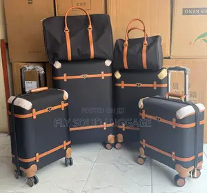 Luxury Genuine Leather Set Of 6 Luggage Traveling Bag