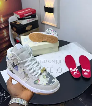 Nike Sb Dunk High X Supreme Rammellzee X Air Jordan Denim Blue Jean