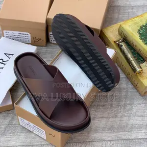 Zara Luxury Designer Men's Leather Slippers