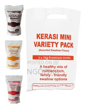 Kerasi Mini Variety Pack (Yam Flour + Whole Wheat + Fufu Flour)