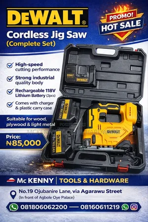 Dewalt Cordless Jig Saw (Complete Set)