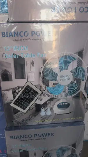 Bianco Power 12 Inch Solar Table Fan