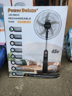 Power Deluxe Rechargeable Fan 18 Inches
